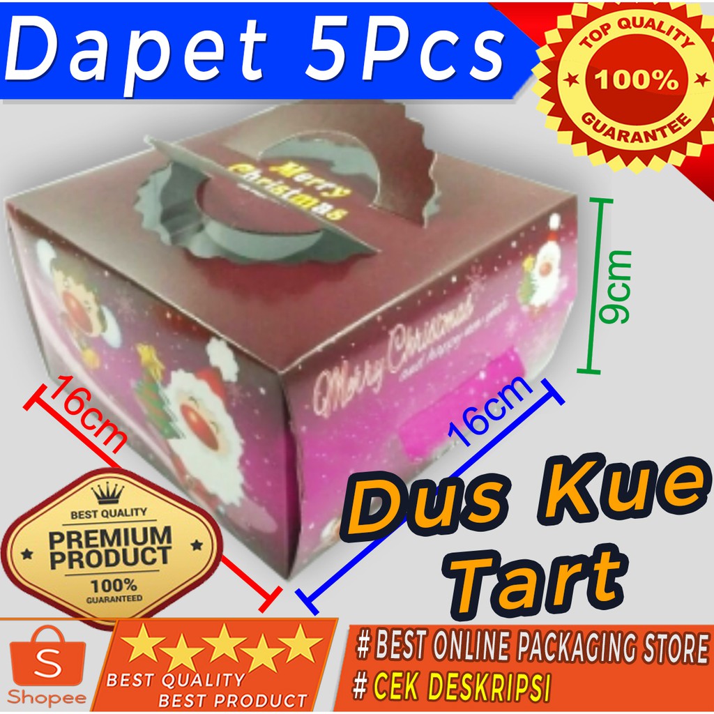 

DUS KUE TART PEGANGAN 16CM TEMA CHRISTMAS ( BOX - 29 )