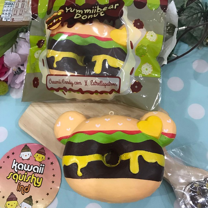 Squishy Licensed Yummiibear Burger Donut yumiibear Original