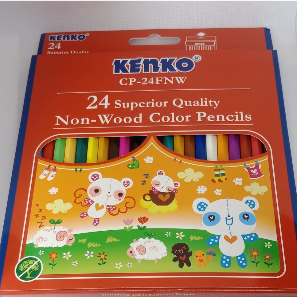 CP-24FNW Pensil Warna Non Wood 24 Warna Kenko Color Pencils