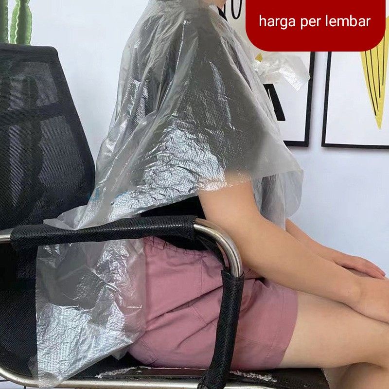 Kip Plastik Pangkas Gunting Rambut Sekali Pakai Kep Baju Plastik Pangkas Gunting Rambut Cape Kep Kip