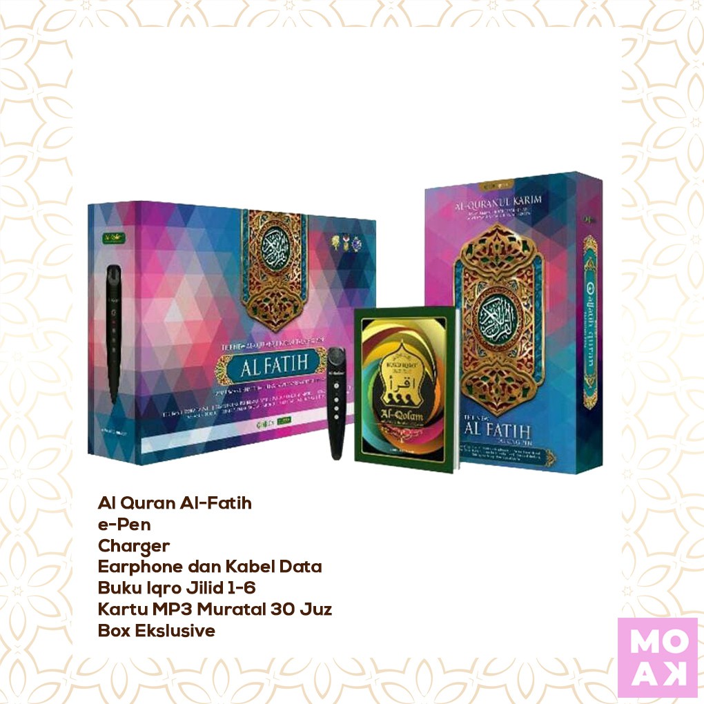 ALFATIH Talking Pen, AlQuran Al-Fatih, Al-Quran Read Pen + buku IQRO