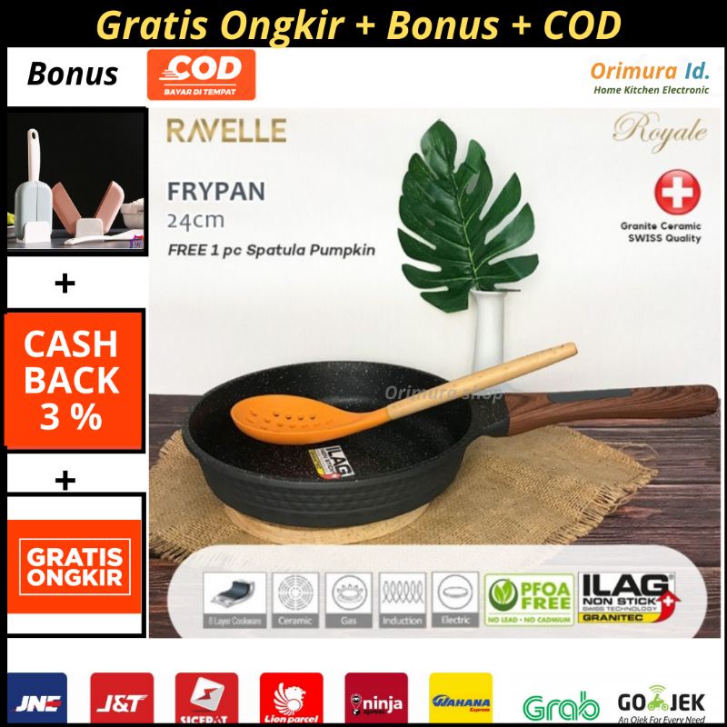 Fry Pan Granite - Ravelle Royale Fry Pan 24 Cm - Granitec