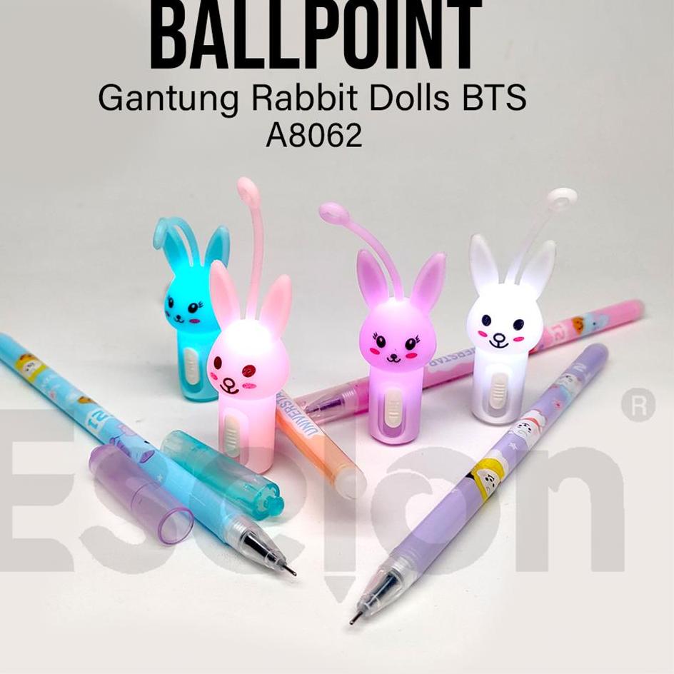 

Special 12pcs Pulpen Gel Bt21 Gantung Lampu Rabbit 8062 /1pack Pulpen Fancy 시
