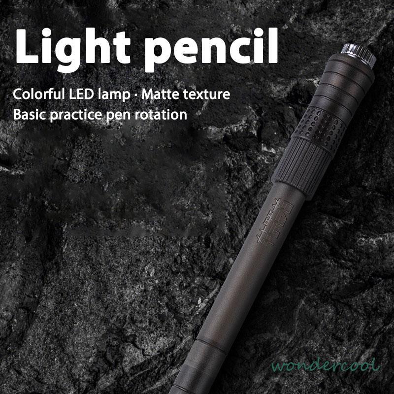 Spinning pen pulpen pena putar plastik balance anti stress bolpoin rotating Dengan lampu led bercahaya-Won