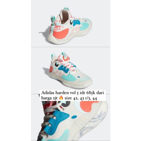 ADIDAS BASKET HARDEN VOL 5 BNIB ORIGINAL 1000% STORE RESMI