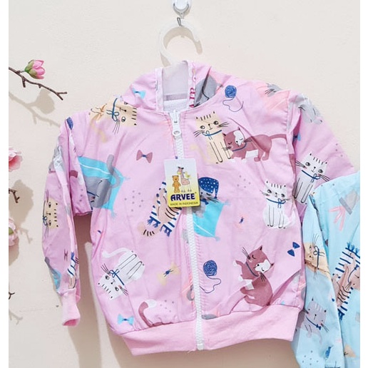 [SH-002] Jaket Bayi / Jaket Anak Keren-kucing - pink