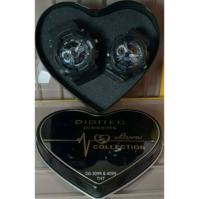Jam Digitec couple 3099/4099 valentine edition original