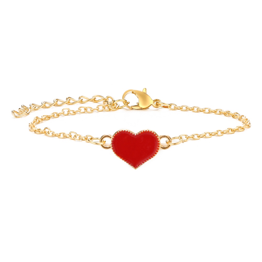 IFYOU Korea Fashion Bracelet Pure Color Retro Heart Shaped Ladies Bracelet Women Jewelry Accessories