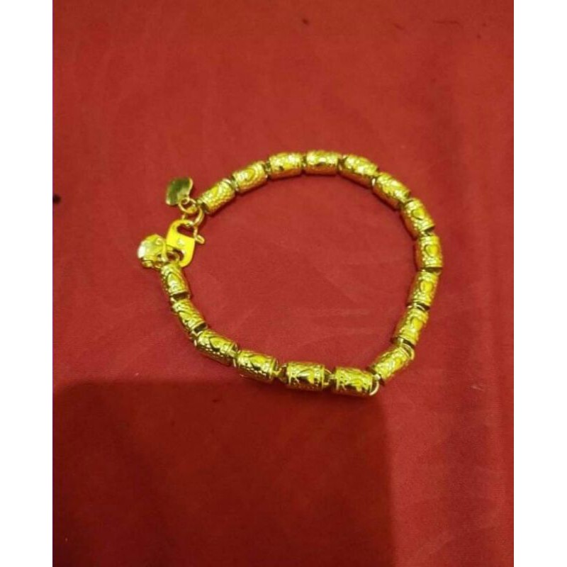 Gelang  BAMBU ukuran setara 3 suku emas lapis emas 24k