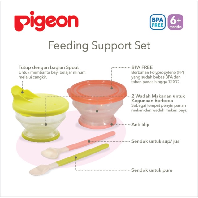 Pigeon Feeding Support Set 6m+