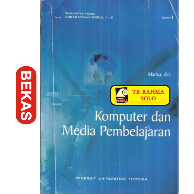 Komputer dan Media Pembelajaran Buku Materi Pokok Marisa dkk. Universitas Terbuka UT ORI BUku bekas 