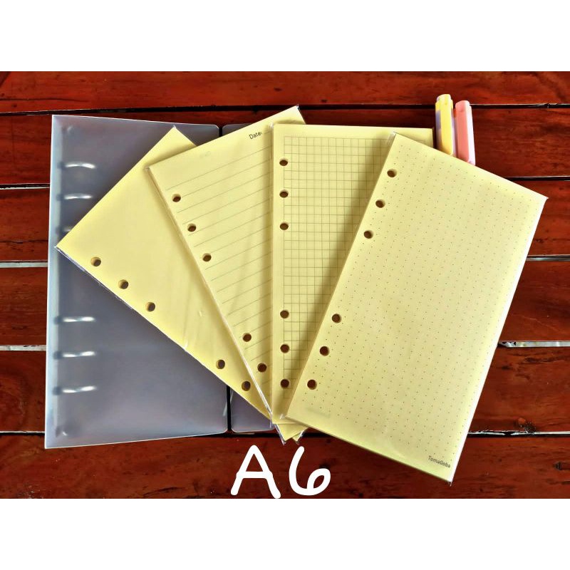 

Loose leaf HVS A6 warna kuning / kertas binder A6 warna kuning