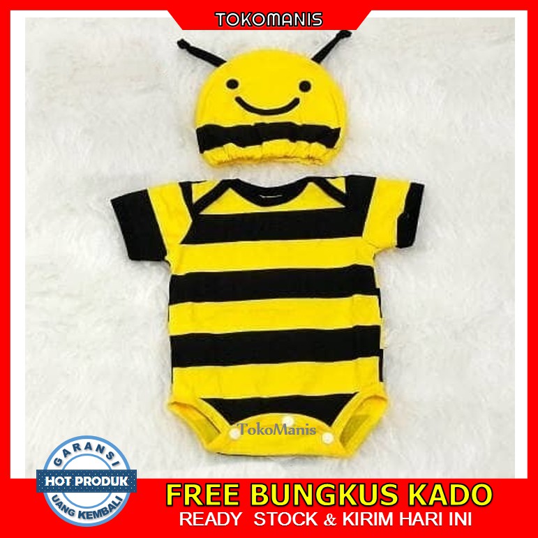 Baju Jumper Bayi Baby Karakter Bee Lucu Perempuan Laki Laki Murah