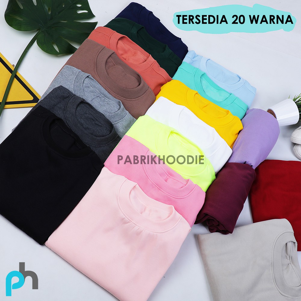 PABRIKHOODIE - BASIC SWEATER POLOS M - XXL {PRIA &amp; WANITA}