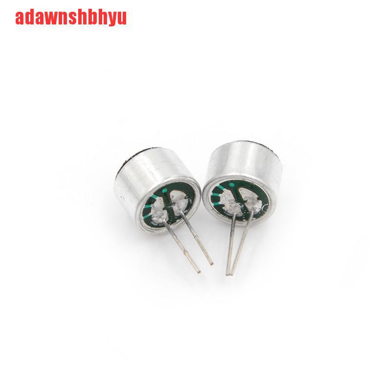 10pcs Kapsul Mic Elektrik Mini Dengan 2 Pin