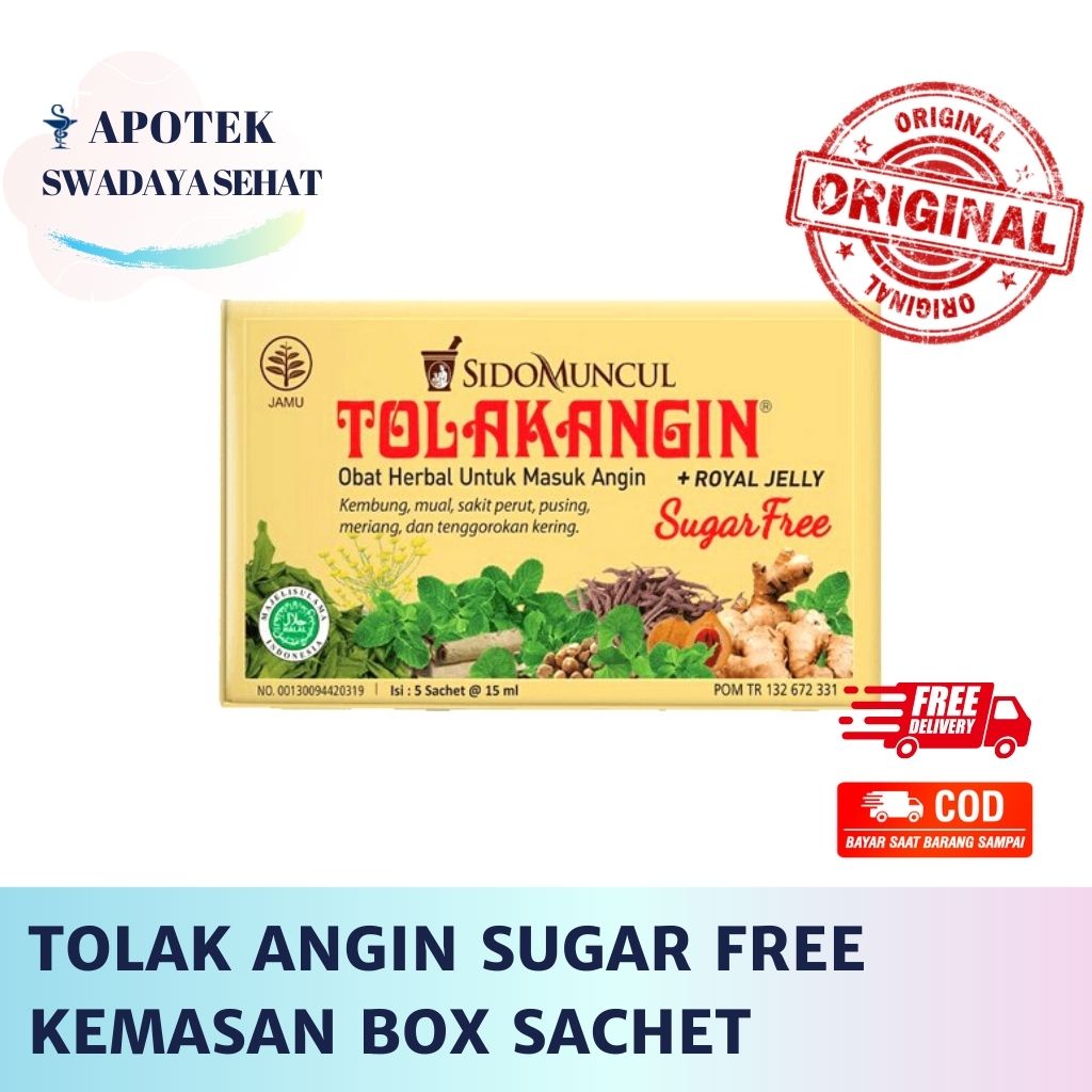 TOLAK ANGIN Bebas Gula Sugar Free Coklat Box - Obat Herbal Masuk Angin Sachet