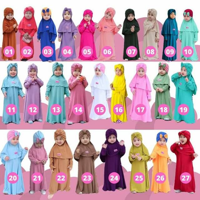 Gamis polos bayi dan anak by zhavira