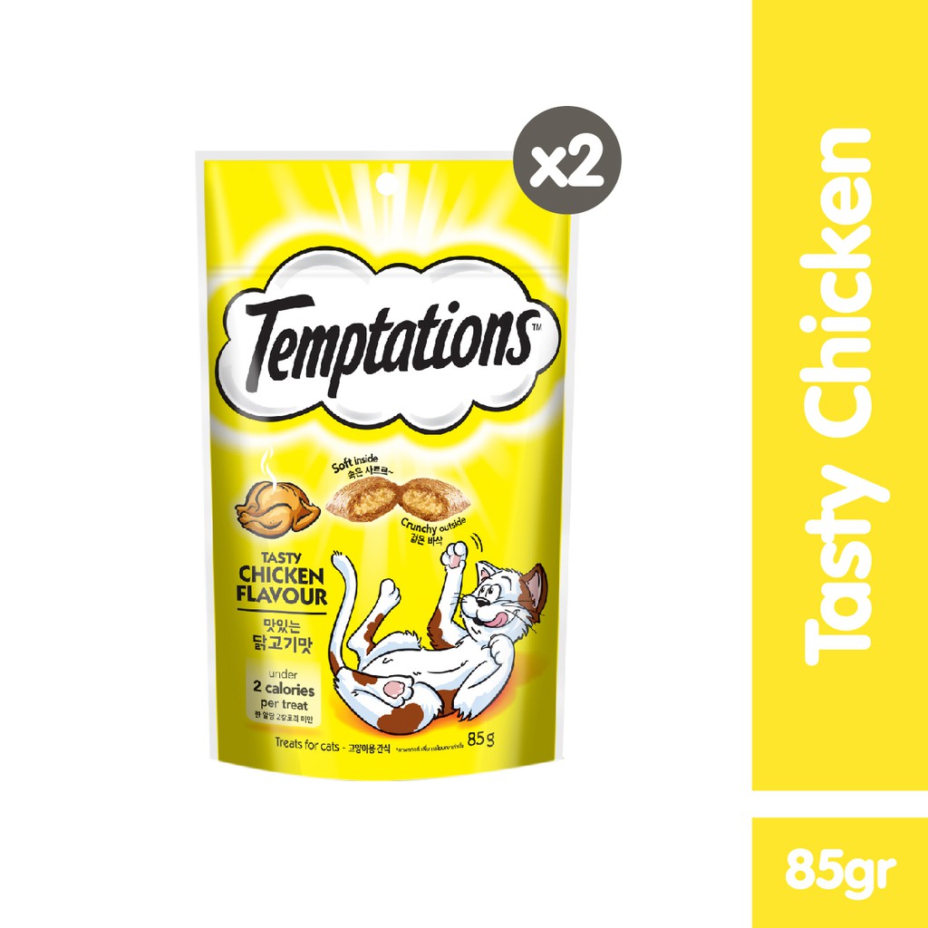 TEMPTATIONS™ Snack Kucing 85g - Isi 2-Tasty Chicken