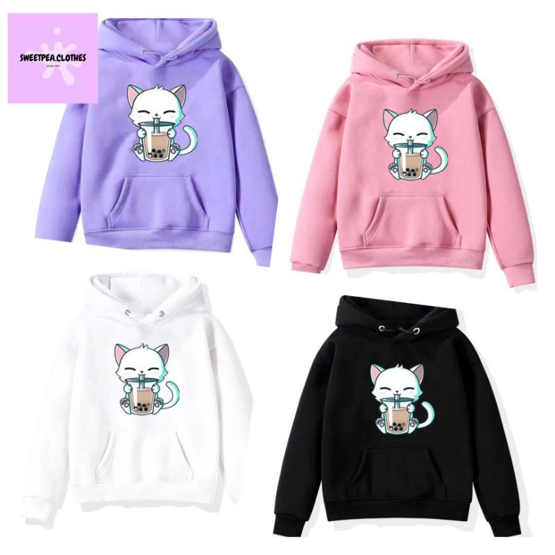 [BC] Sweater anak perempuan KUCING CAT BOBA baju anak jaket anak cewek