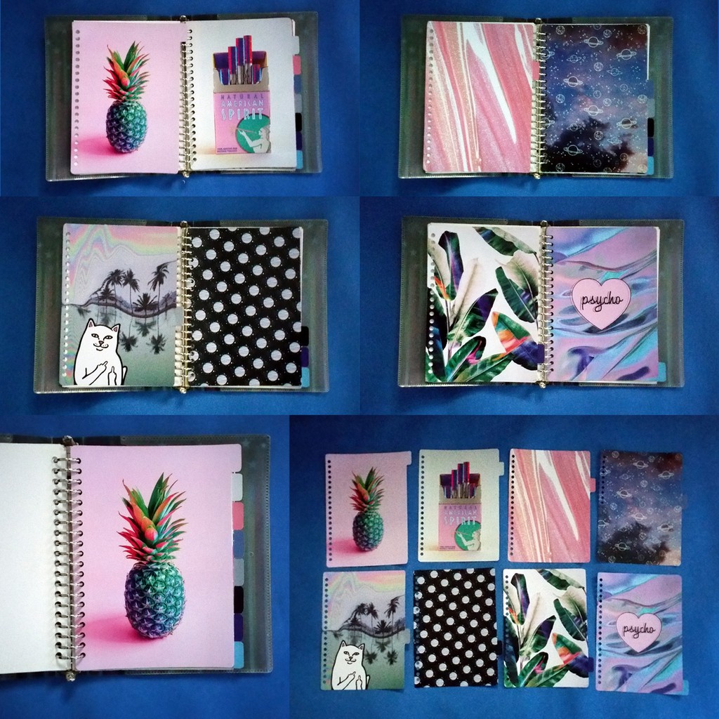 

Pembatas pattern tumblr binder 2 Ring, 6 Ring, 20 Ring, 26 Ring 1 Set 8 lembar murah