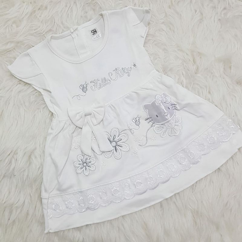 Baju Dress Anak Bayi Perempuan Aqiqah Hellokitty Tutu-Hk model 2 pendek