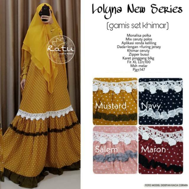 Gamis set hijab lolyna syari ori ratu