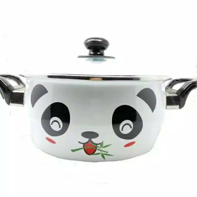 Maspion Panci Enamel Hello Panda 22cm