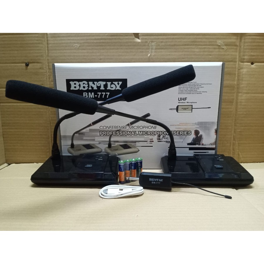 MIC MEJA WIRELESS BENTLY BM-777 UHF CONFERENCE MICROPHONE BM 777