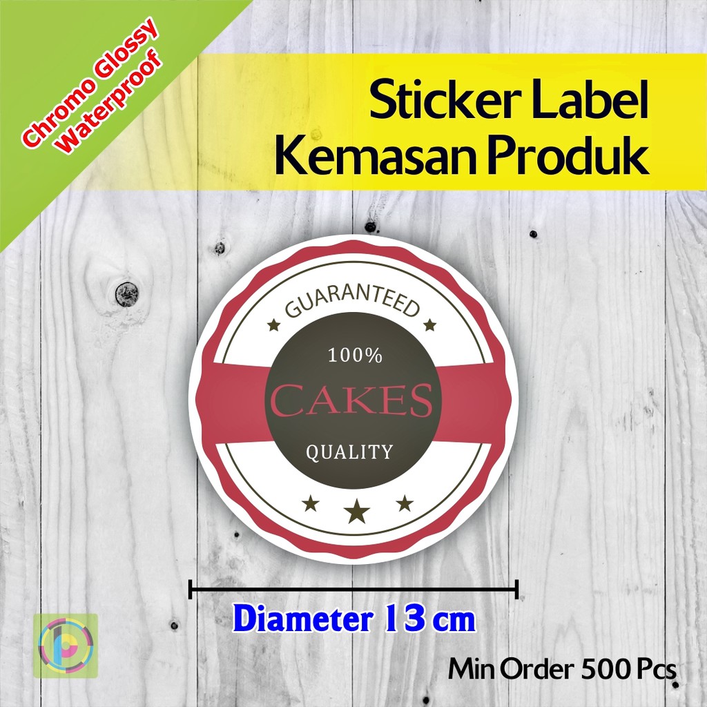 

Cetak Stiker Label Kemasan Produk | Glossy | Diameter 13 cm