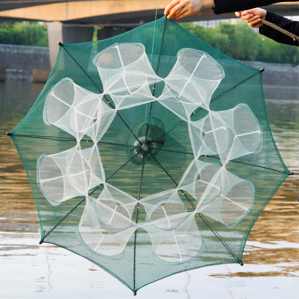 Jaring Pancing Ikan Hexagonal 8 Hole Fishing Net Trap Cage - OMSENCXX