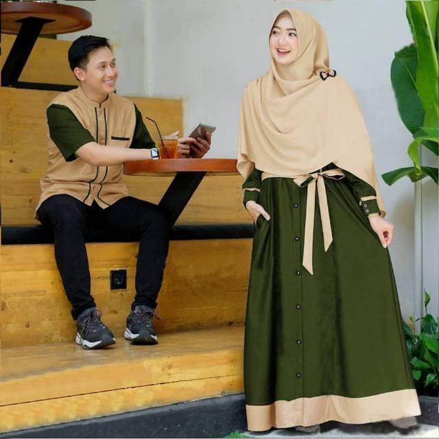 CP DZAKI, COUPLE PASANGAN, MOSCREPE PREMIUM, GAMIS HIJAB MUSLIM, MAXY DRESS