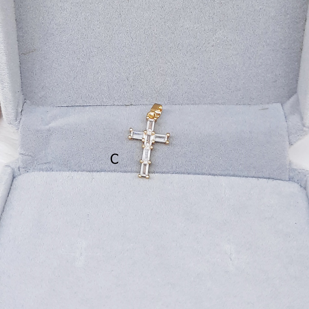 Set Salib Kalung Gelang Jurai Liontin Anting Rhodium Xuping Lapis Emas BP016 BE381 BN446 BB640