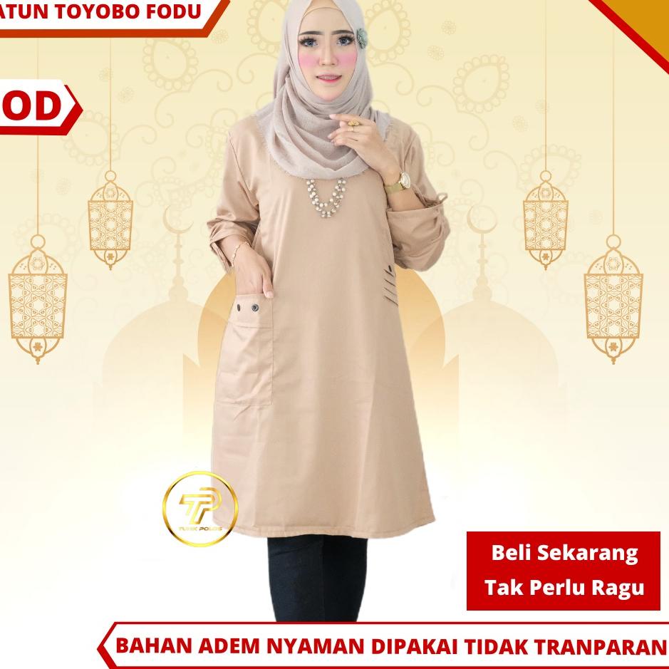 Baju Atasan Tunik Wanita2021 Remaja 2022 Bahan Katun Toyobo Kekinian Import Busui Ld 110 Jumbo Premi