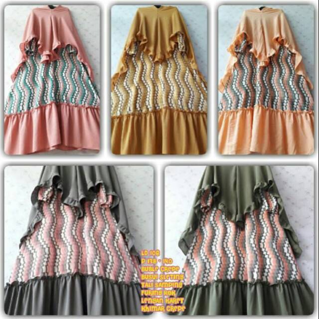 Gamis syari set / gamis set syari