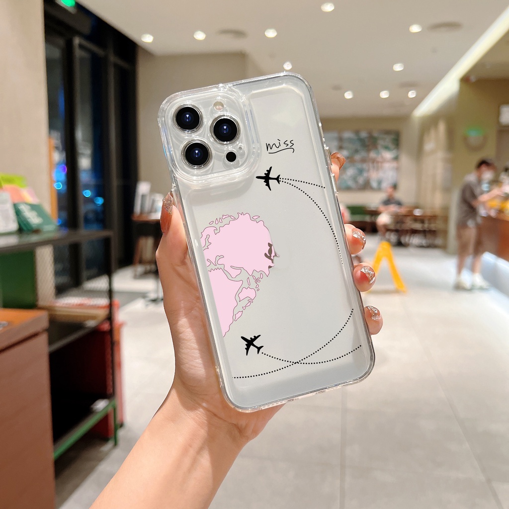 Soft Case Silikon TPU Tebal Transparan Shockproof Untuk iPhone 14 13 12 11 10 Pro XS Max X XR 8 7 6 6S Plus SE 2020