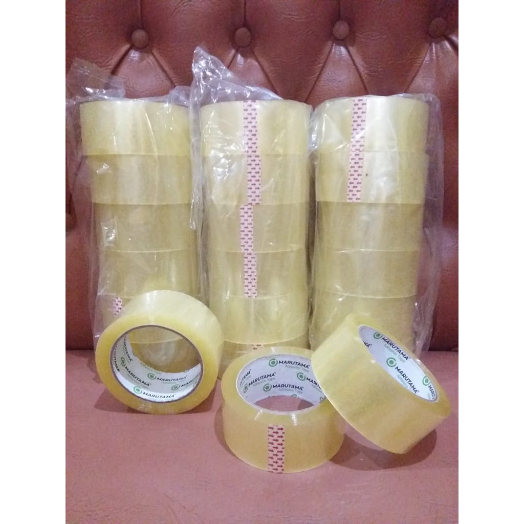 

LAKBAN / SOLATIP BENING MURAH MERK MARUTAMA 45mm x 90 yrd (80 meter)