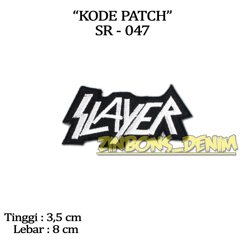 Patch bordir emblem patch band slayer patch keren termurah dan terlaris