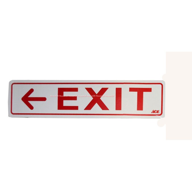 Stiker Exit Panah Kiri Sticker Eksit Mudah Diaplikasikan Pada Kaca Metal Atau Plastik Exits left