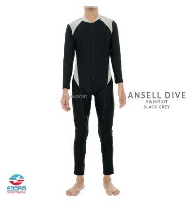 Baju Renang Model Jumpsuit Full Body Unisex Pria Wanita ANSELL DIVE EDORA