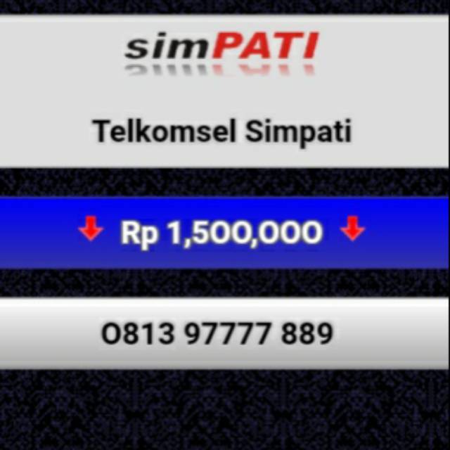 NOMOR CANTIK SIMPATI 0813 97777889