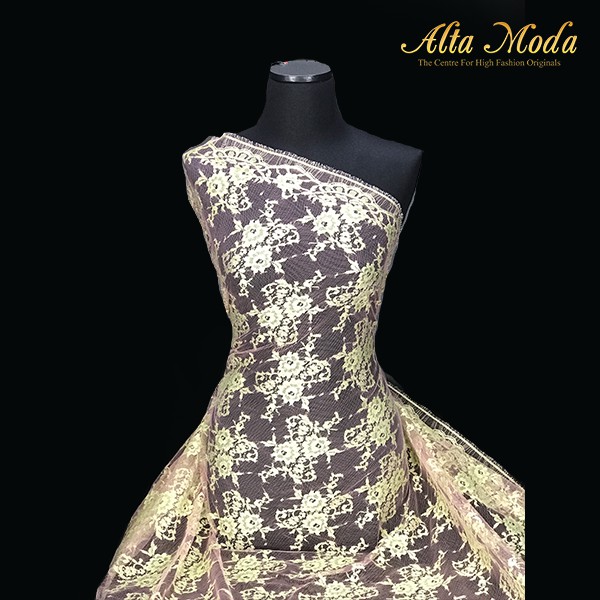 

Alta Moda Brokat Perancis Kebaya Desain Lavender Lime (Two-Tone)