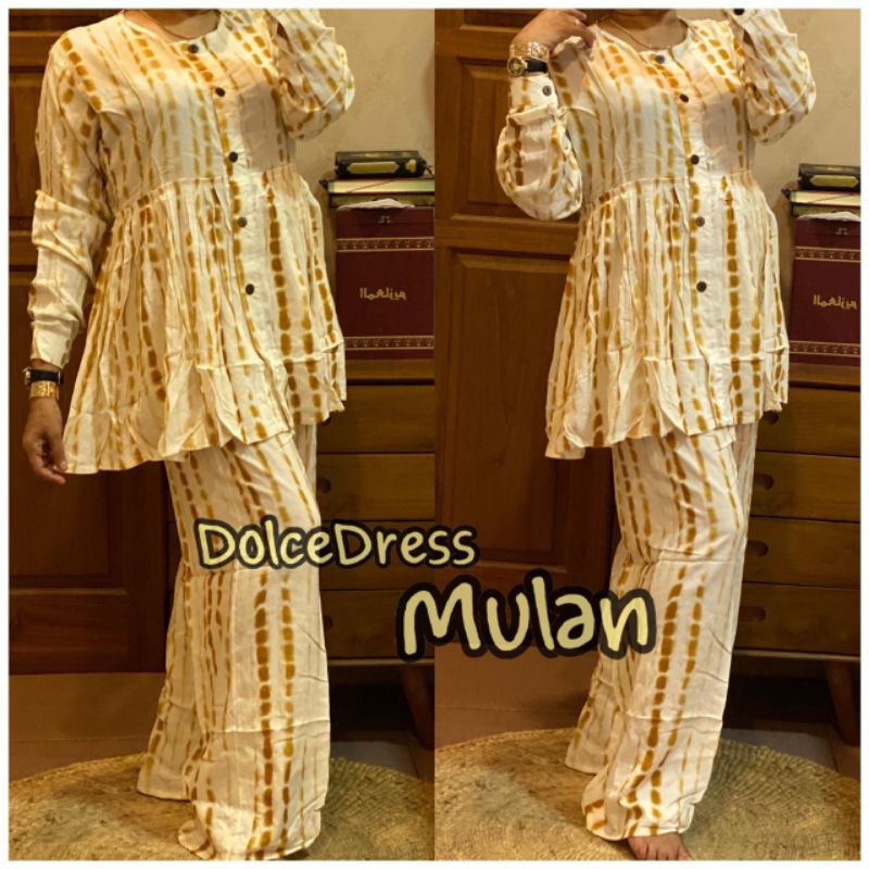 Daster Arab DOLCE MULAN Baju Setelan Kulot Rayon