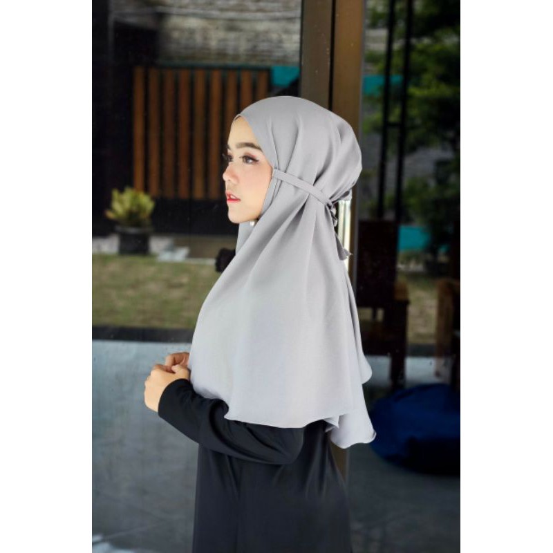 Bergo Tali Part 2|Serut Zoya khimar Jilbab Instan Tali/instan terbaru/Moscrepe Premium 2020/Hijab