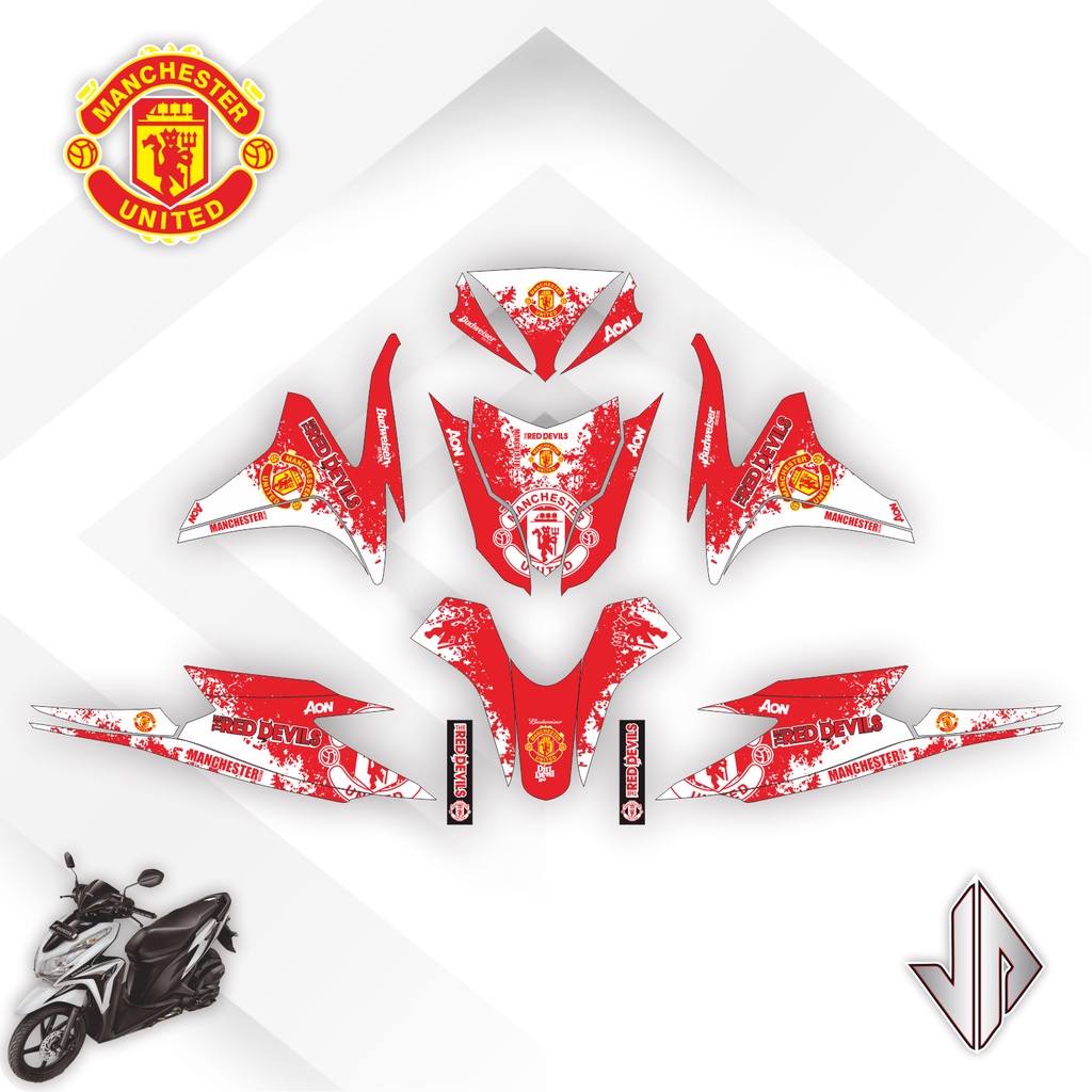 Decal Sticker / Stiker Vario 125 Old 2013 2014 74 MU Manchester United