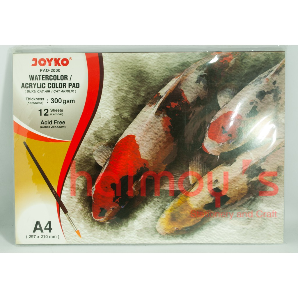 

SKETCH BOOK / BUKU GAMBAR JOYKO WATERCOLOR / ACRYLIC A4 ( 12 PCS )