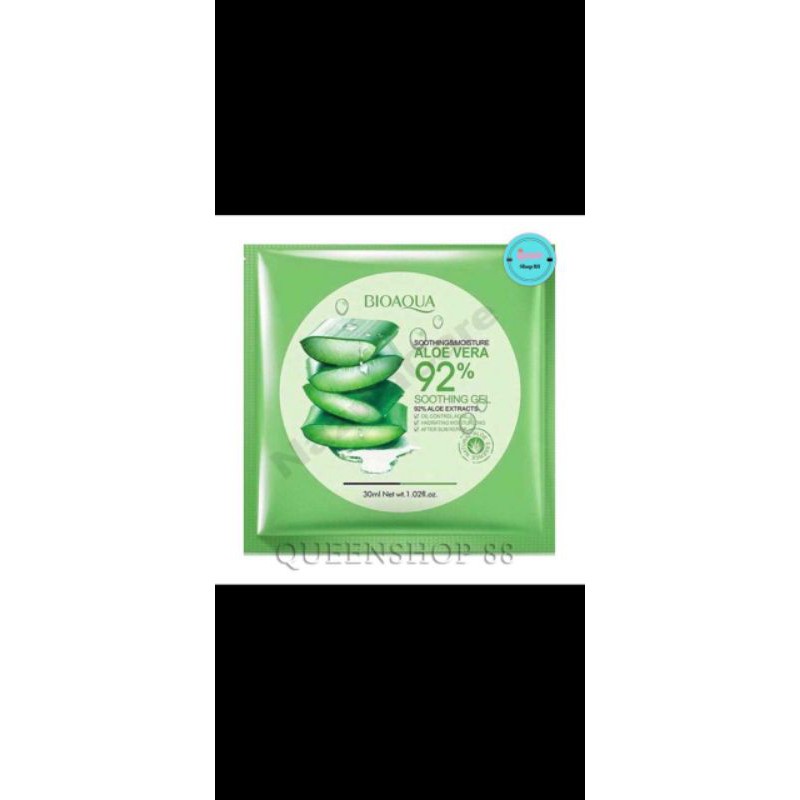 MASKER WAJAH BIOAQUA ALOEVERA 92% SHEET MASK / BIOAQUA ALOEVERA SHOOTING SHEET MASK
