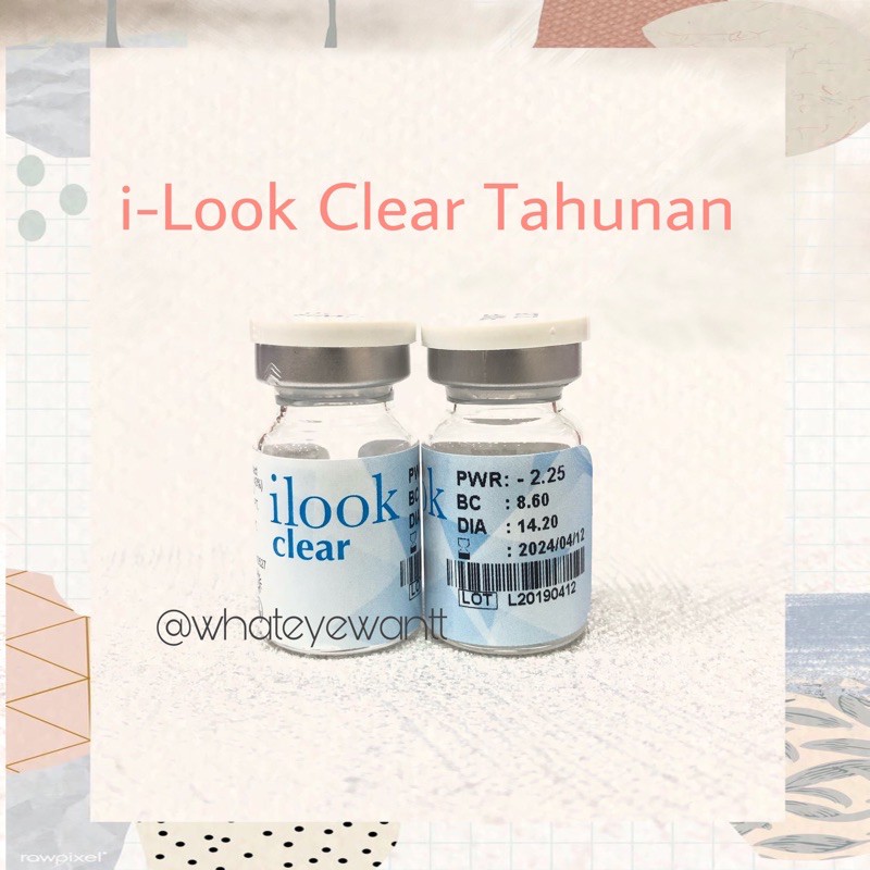 Softlens bening Tahunan i Look clear / Softlens Bening iLook clear