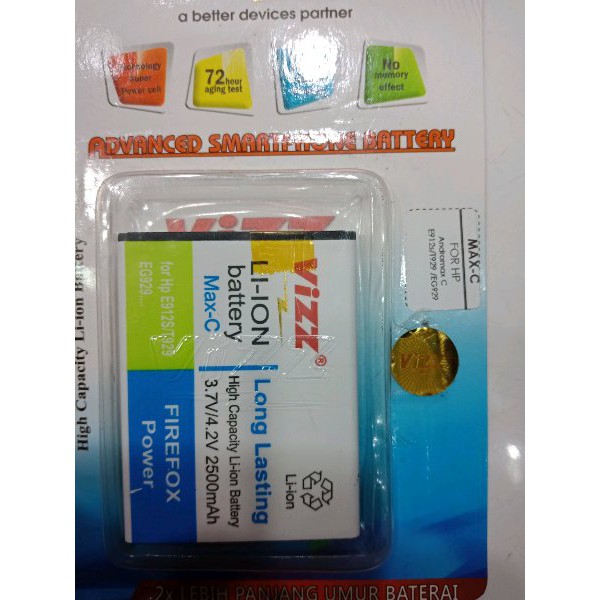 Battery Baterai Vizz Andromax C Original Double Power