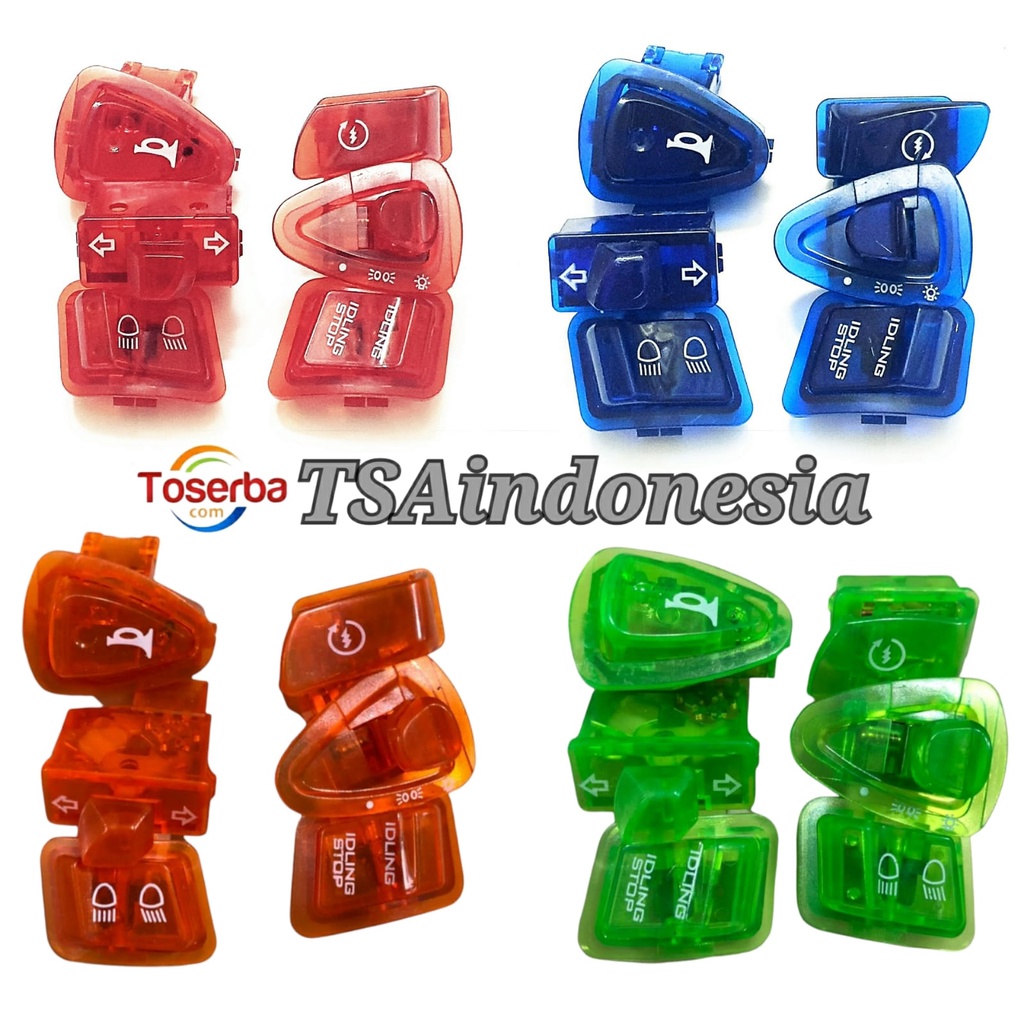 Paket Tombol Saklar Switch Transparan Honda Beat Fi / Vario / Beat