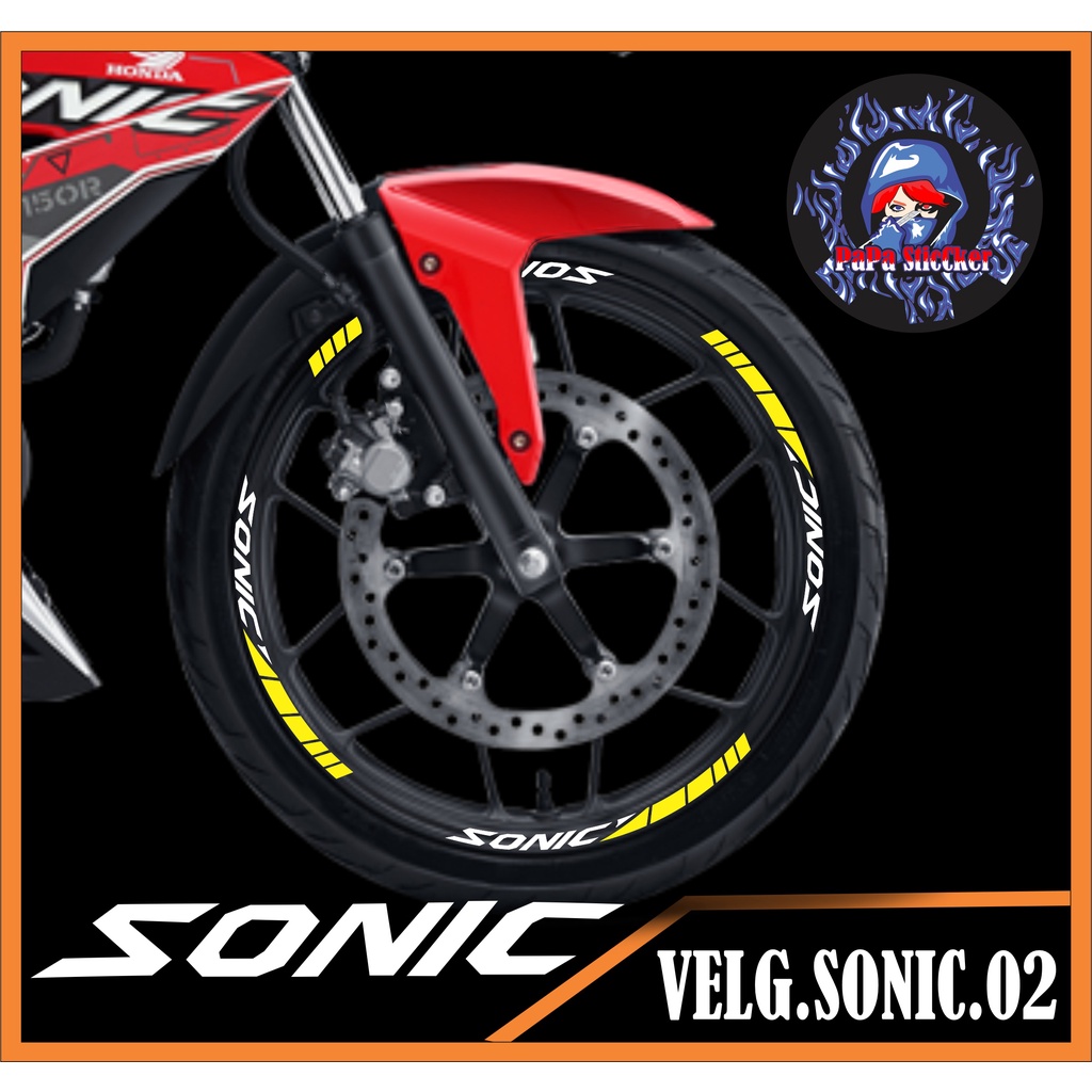 STIKER VELG SONIC CUTTING STICKER VELG SONIC CUTTING VARIASI HONDA SONIC LIS BAN/VELG 02